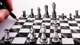 How to Draw a Chess Board in Perspective: Step-by-Step