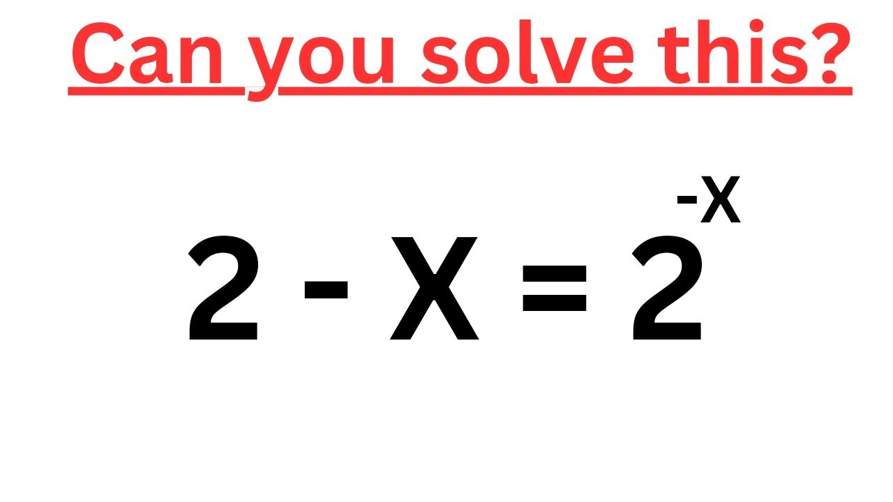 A Very Good Olympiad Exponential Equation | Maths Olympiad - YouTube