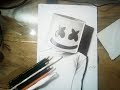 desenhando Marshmello drawing Marshmello
