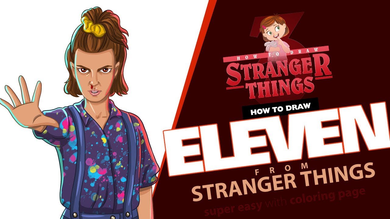 How To Draw Eleven Stranger Things 3 Super Easy Tutorial With