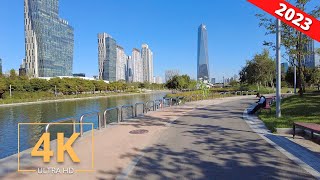 Songdo, Incheon 🇰🇷 South Korea | Virtual City Tour | Bike Ride | 4K | 송도동 인천 한국 | 2023