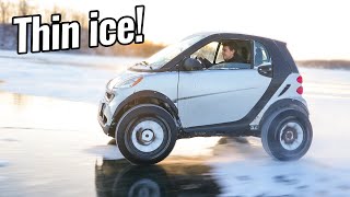 Lifted Smart Car on Thin Ice