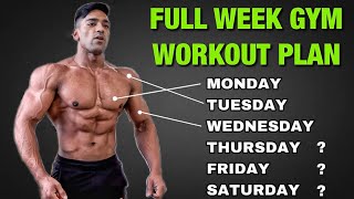 Full Week Gym Workout Plan For Muscle Building & Fat Loss | One vs Two Body Part | Bodybuilding