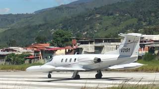 LEARJET 25 🎧Last and POWERFULL TAKEOFF and CLOSE UP at  Merida Venezuela