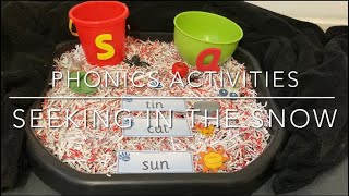 DIY Phonics Games - Winter Themed Activities for Toddlers & Pre-schoolers - Seeking in the Snow