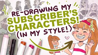 REDRAWING YOUR ART IN MY STYLE! | Ohuhu & Copic Markers