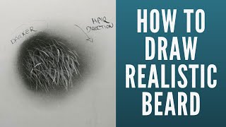HOW TO DRAW Realistic White Beard - STEP BY STEP