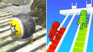 Rollance vs Bridge Race 🔥 | Who Will Survive the Ultimate Track?