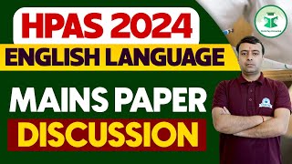 HPAS Mains Exam 2024 - English Language Question Discussion | HPAS Mains English Question Discussion