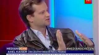 Axel Kaiser entrevista en Medianoche de TVN