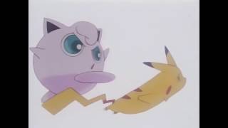 Jigglypuff kicks Pikachu