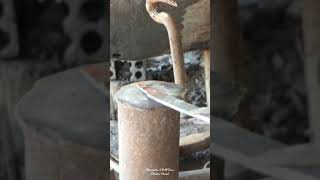 Forging small knife handle #shorts #short #video #shortsvideo #shortvideo #blacksmithing #how #reels