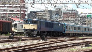 2021年7月16日  いよいよ始まる!! JR相模線用E131系500番台 G-01編成 配給列車  EF64 1030牽引、DD51 842単機回送、DE10 1603入換  JR高崎駅