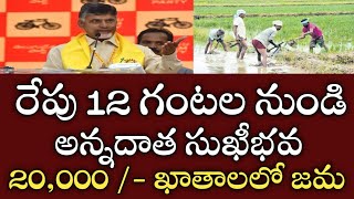 రైతుల ఖాతాల్లో అన్నదాత సుఖీభవ డబ్బులు రేపు 12 గంటల నుండి ఈ జిల్లాల వారిగా జమా వెంటనే చెక్ చేసుకోండి