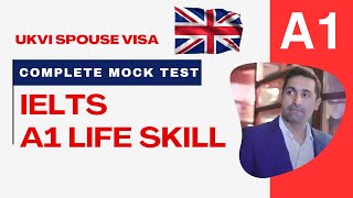 IELTS Life Skills A1 complete Mock test │A1 life skills test│ UKVI spouse visa