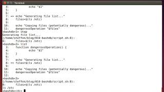 The bash debugger (bashdb)
