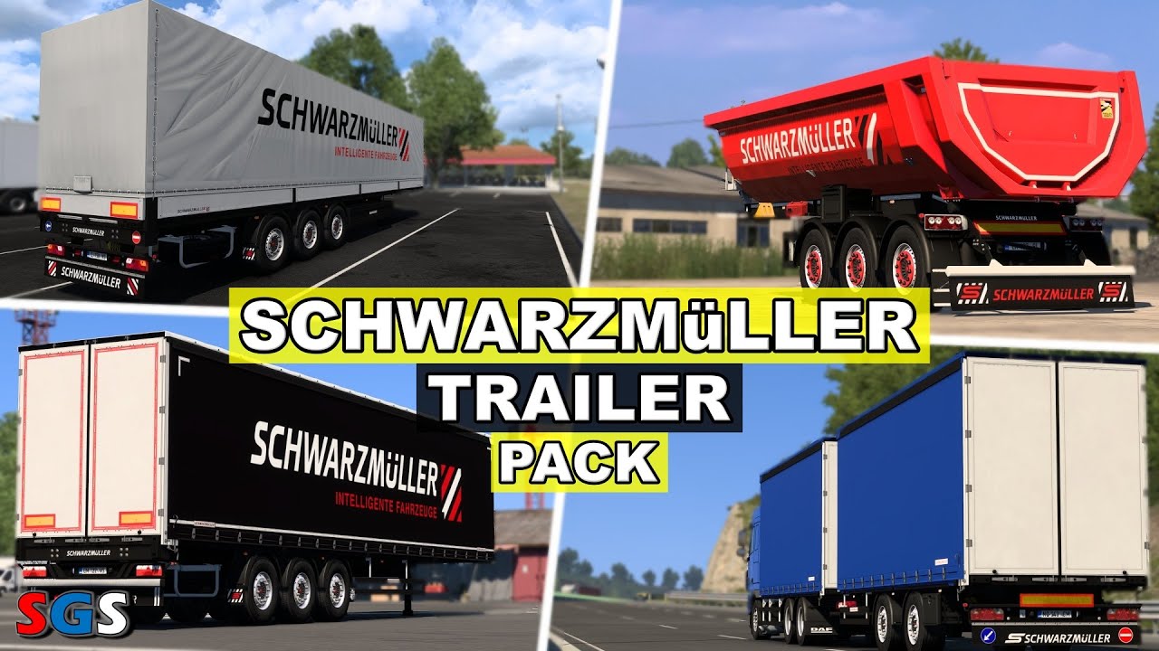 |ETS2 1.49| Schwarzmüller Trailer Pack By Schumi - YouTube