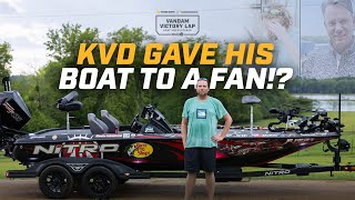 KVD Gave Away His Boat! [VanDam Victory Lap Winner Receives his New Boat]