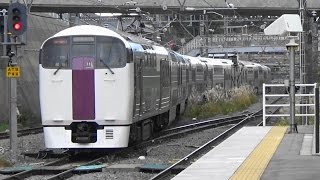 JR中央本線 富士見駅から215系(ホリデー快速ビューやまなし)発車