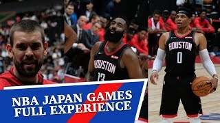 JAMES HARDEN AND RUSSELL WESTBROOK ON COURT IN NBA JAPAN GAMES
