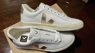 #4 Veja Review \u0026 Unboxing: Veja Esplar Leather Sneaker in color White/Platine #veja #sneakers