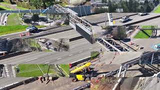 Highway 217 Hall Blvd Bridge Demo and Sign Bridge Install