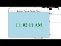 Creating a Simple Digital Clock in Python Tutorial Demo