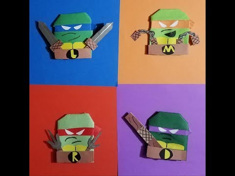 How to Fold origami Teenage Mutant Ninja Turtles with instructions How to Fold origami Teenage Mutant Ninja Turtles with instructions