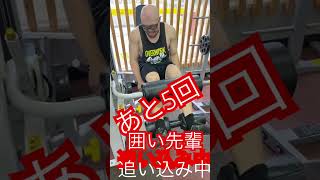 レッグカールで追い込まれる囲い先輩‼️2024年10月24日#shorts #gym #アルーザ #ジム #筋トレ #筋肉