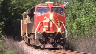 Loaded Gypsum Train CN 511 East Passing thru Fall River, NS on Approach to Windsor Junction