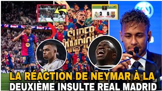 ✅LE COMMENTAIRE DE NEYMAR  SUR la grande VICTOIRE DE BARÇA CONTRE LE RÉAL MADRID 5-2😱✅