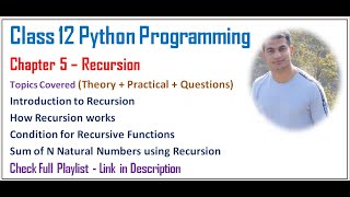 Recursion | Class 12 Computer Science with Python (Video 30)