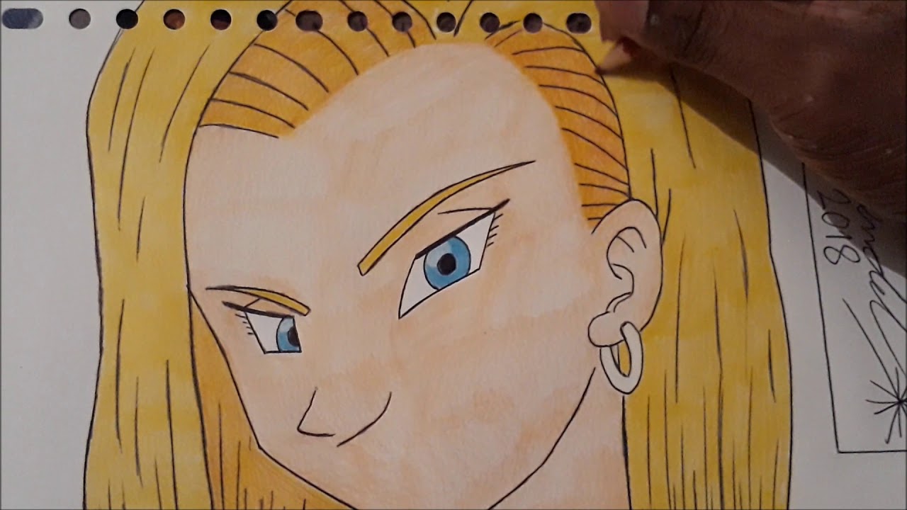Wendel S Artwork Video 34 How To Draw Color Android 18 From