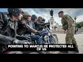 bikers mess with the wrong soldier at a tourist attraction