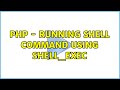 php - running shell command using shell_exec
