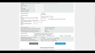 Storage Agreement Template Creation - SimpleForms.org