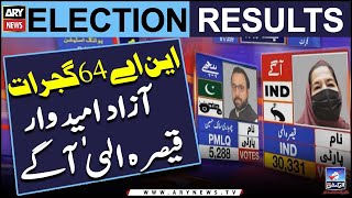 NA-64 Gujrat: PTI ki Azad Umeedwar Qaisara Elahi Agay | Elections 2024 | Elections Result