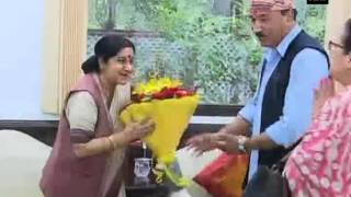 Sushma Swaraj meets Nepal Deputy PM Kamal Thapa - ANI News