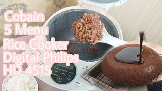 Masak Nasi Merah, Bikin Bubur sampai Bikin KUE Coklat Pakai Rice Cooker Digital Philips HD4515