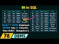 IN in SQL