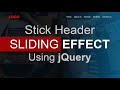 Sticky Header animation effect using jQuery | Sticky Navbar effect using HTML CSS and jQuery
