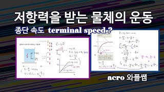 저항력을 받는 물체의 운동과 종단속도 / 와플쌤💕