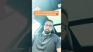 $200,000.00 CAR ACCIDENT SETTLEMENT IN ONTARIO ‼️#lawyer  #injurylawyer