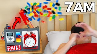 Alarm clock YEETS LEGO in your face!!