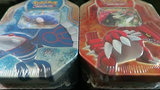 LEGENDARY PRIMAL BATTLE! | Kyogre \u0026 Groudon Pokemon Card Tin Openings