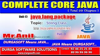 Core Java -java.lang.package-String class - predefined and customized trim() method Part - 3