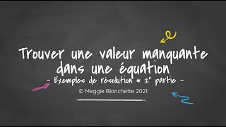 Résolution d'équation avec simplification (de base)