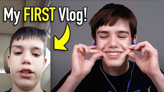 Reacting to my FIRST vlog on YouTube - Cringe