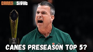 Miami picked as TOP 5 WAY TOO EARLY team? How far are the Canes from competing for a title?