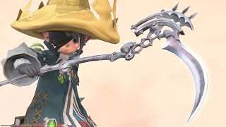 黒魔道士のエッダちゃんの鎌（杖）『ブラックボゾム・ブラッドリーパー』~Final Fantasy XIV~